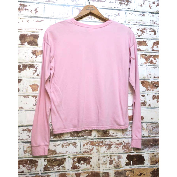BP. Nordstrom Pink Long Sleeve Cropped Crew Neck Tee - Picture 6 of 6